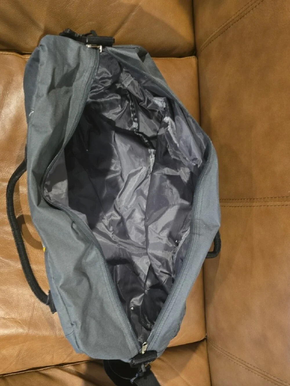 Ed Hardy Gray Duffel with Bulldog Graphic